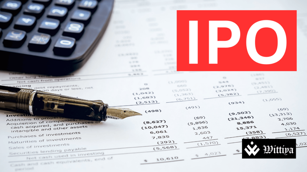 IPO documents with a pen and IPO sign, symbolizing Veritas Finance’s upcoming ₹2,800
