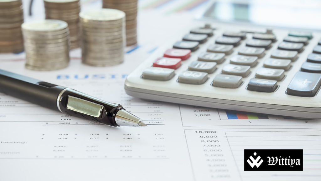 Calculator and pen on financial report symbolizing strong Q3 performance and profit increase