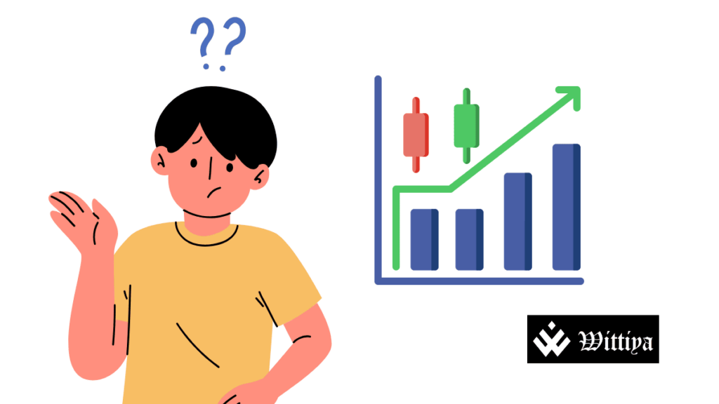 A cartoon boy standing in front of a cylinder chart representing the role of Domestic Institutional Investors in the Indian stock market.