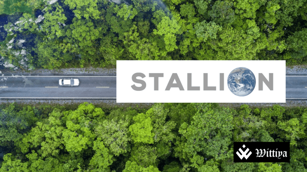 Stallion India Fluorochemicals logo with highway backdrop for IPO allotment status