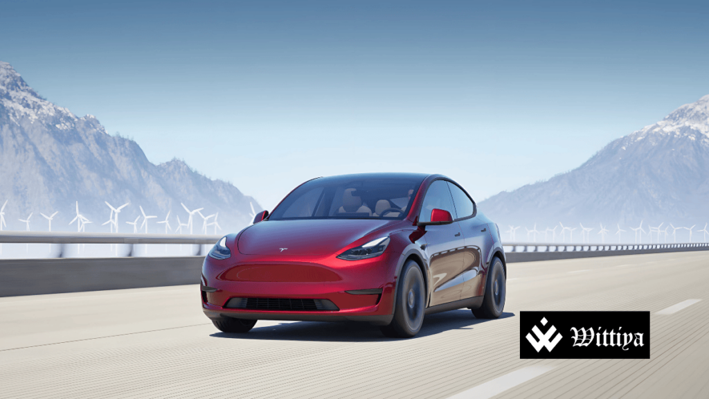 Tesla car in India amid discussions on the country’s new EV policy and its potential market entry.
