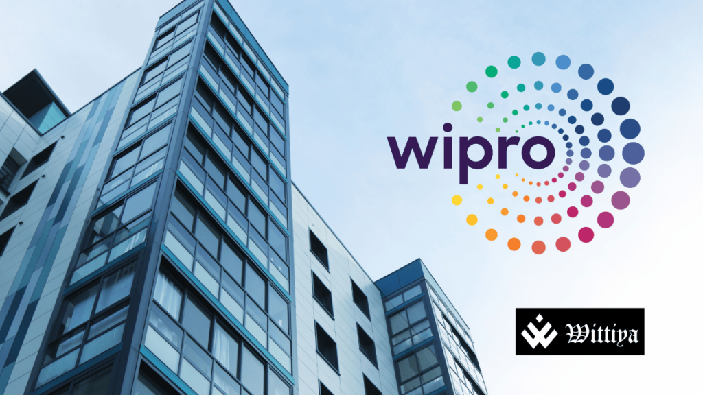 Wipro Ventures building with Wipro logo, highlighting its $200 million investment in startups.