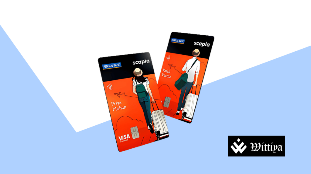 A Federal Bank credit card with Scapia branding, representing the relaunch and expansion of their co-branded credit card business.