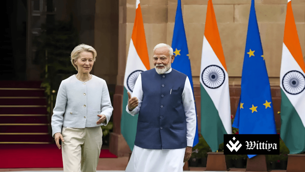 The European Union strengthens diplomatic and trade relations with India.