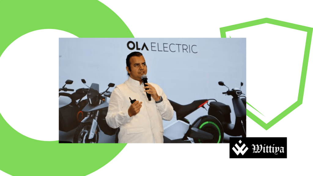 Ola Electric logo symbolizing the company's ongoing crisis, including raids, seizures, and market share losses.