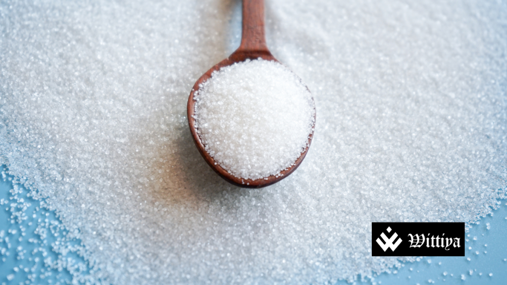 A spoon full of sugar representing rising prices.