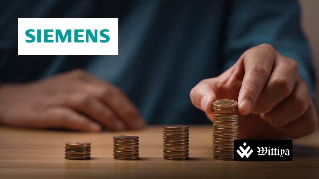 Siemens Ltd. logo with dividend announcement for investors on January 30.