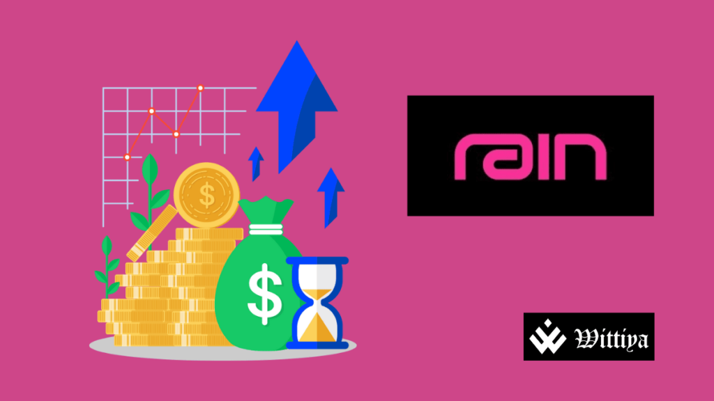 Rain company logo with Visa partnership announcement and $24.5M funding highlight.