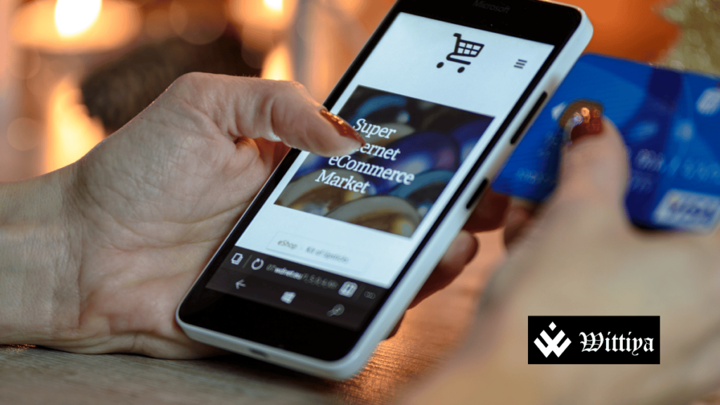 A retail store and a delivery rider representing the competition between traditional shops and quick commerce.