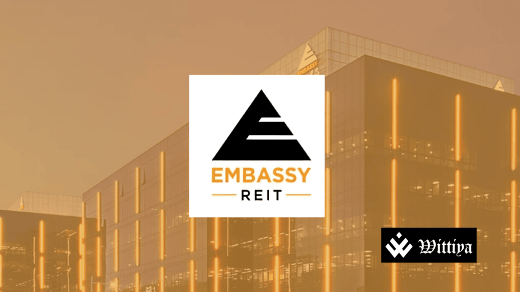 Embassy Office Parks REIT logo with investor income payout announcement