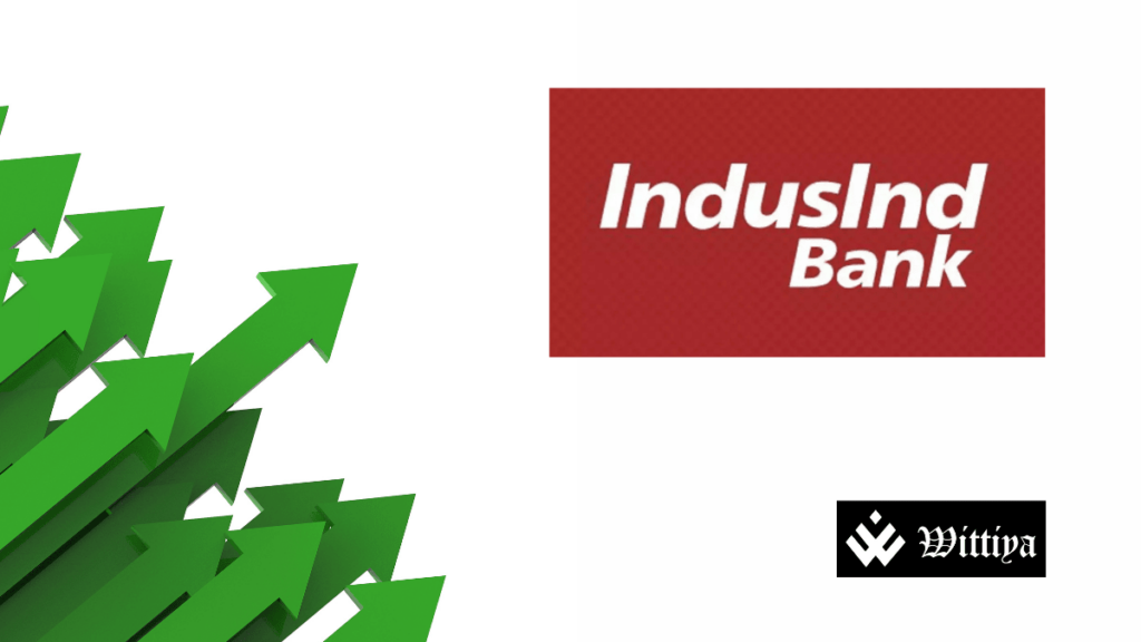 IndusInd Bank and Infosys logos with a stock market graph in the background.