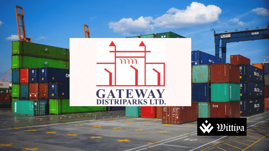 Gateway Distriparks logo with Q3 results and dividend meeting announcement.