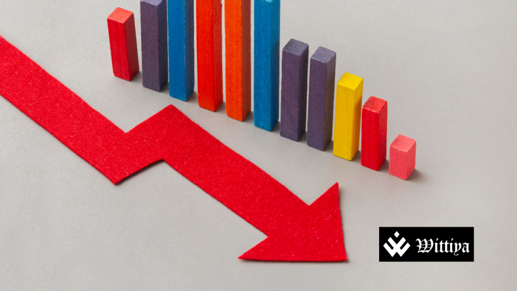 Stock market chart representing India's top-performing and struggling stocks in a competitive market.