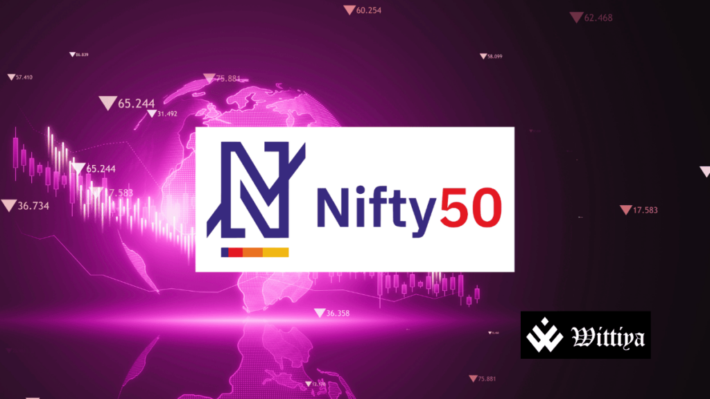 Nifty 50 index showing a decline as the stock market experiences volatility.