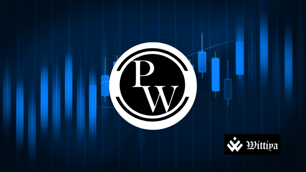 PhysicsWallah logo with IPO filing announcement