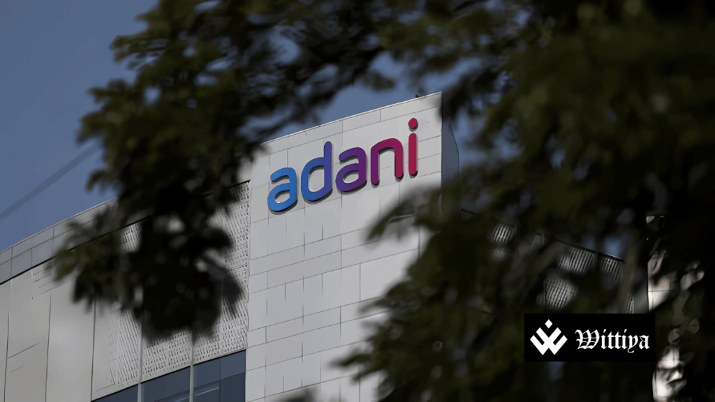 Adani Group logo symbolizing the surge of all 10 Adani stocks into the green.