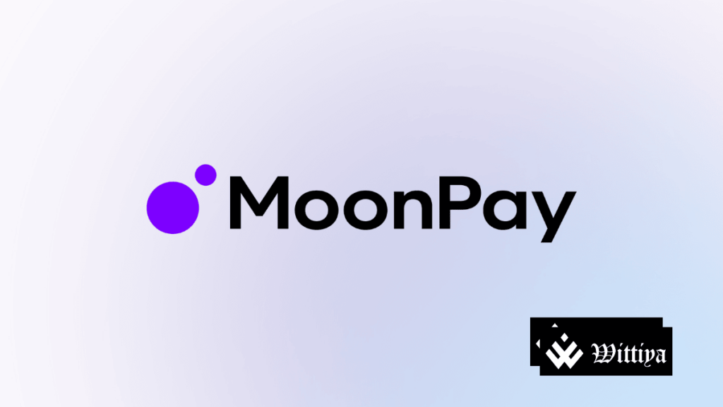 MoonPay logo with a digital cryptocurrency background, symbolizing its expansion through a German acquisition.