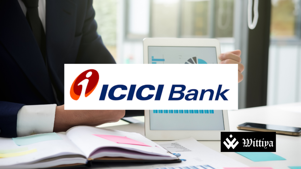 ICICI Bank and Bajaj Finance logos with stock market charts, symbolizing their selection as top picks by Motilal Oswal for Budget 2025.