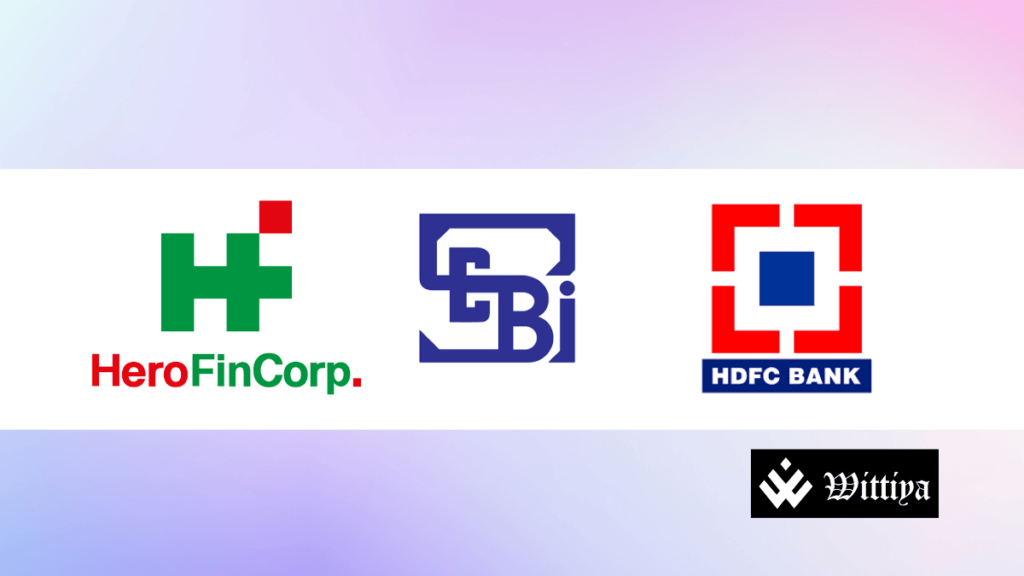 Logos of SEBI, HDB Financial, and Hero FinCorp.