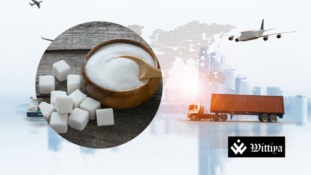 Sugar mill in India representing the export approval of 1 million metric tons.