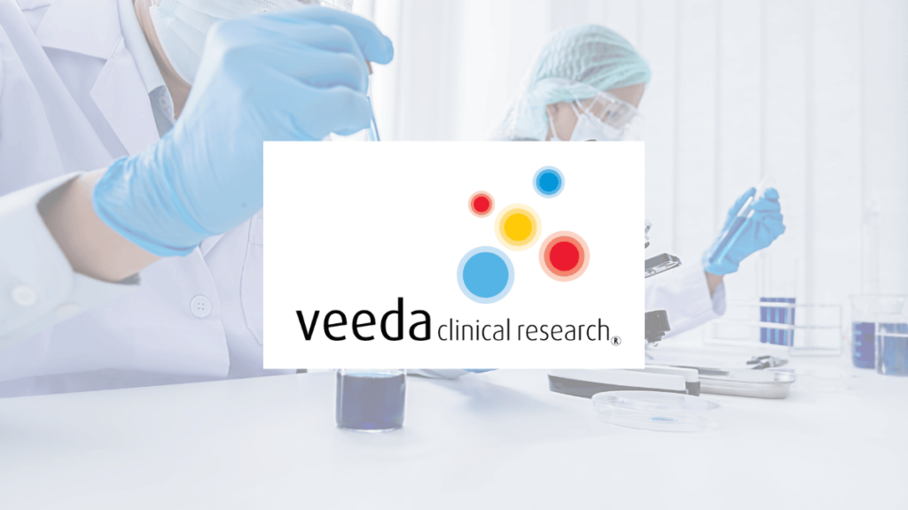 Veeda Clinical Research logo representing its upcoming ₹185 crore IPO after SEBI filing.
