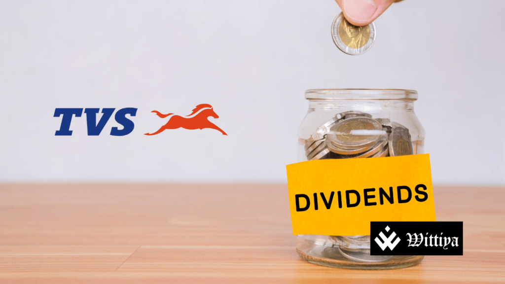 TVS Motor and Authum Investment logos with interim dividend announcement