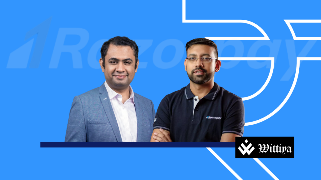 Razorpay co-founders with company logo, symbolizing their achievement as India’s youngest billionaires in 2025.