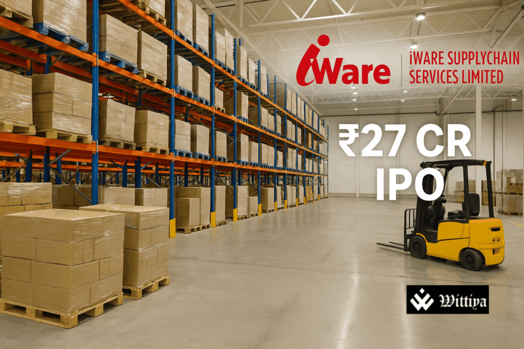 ​Iware Supplychain Services building with company logo, symbolizing its ₹27 crore IPO launch in India's logistics sector.