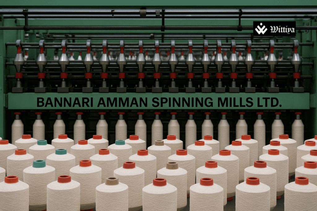 Bannari Amman Spinning Mills textile production facility with strategic growth plans in the background