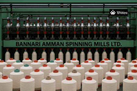 Bannari Amman Spinning Mills textile production facility with strategic growth plans in the background