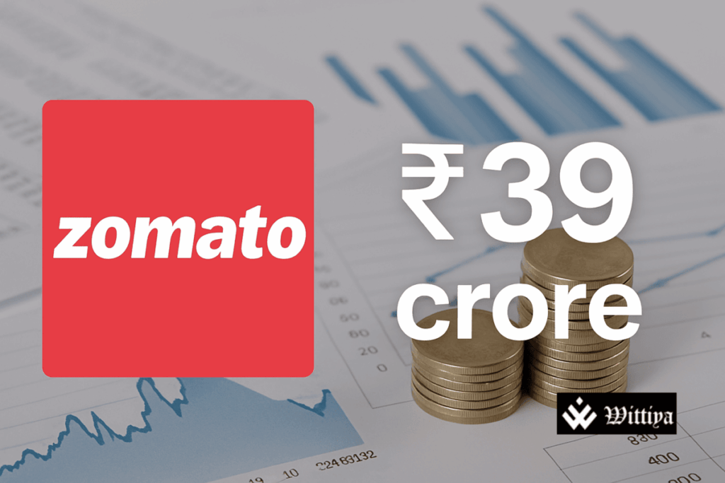 Zomato and Blinkit logos with a delivery scooter – 2025 Q4 profit decline due to Blinkit expansion