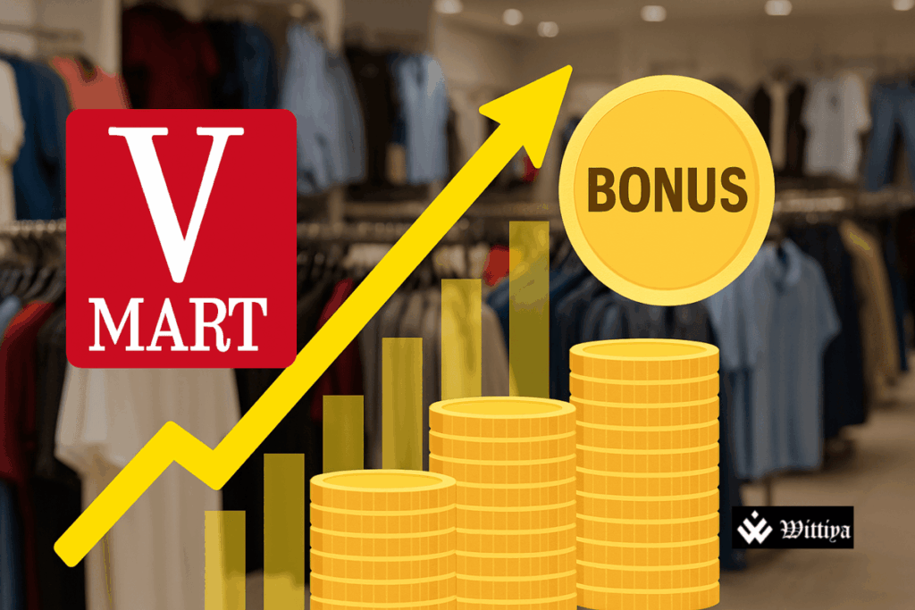 V-Mart Retail store with customers shopping – 2025 Q4 profit surge and 3:1 bonus share announcement
