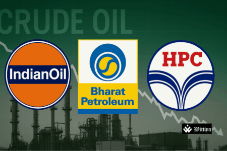 Comparison of Q4 FY25 results for IOC, BPCL, and HPCL showcasing profit trends and refining margins