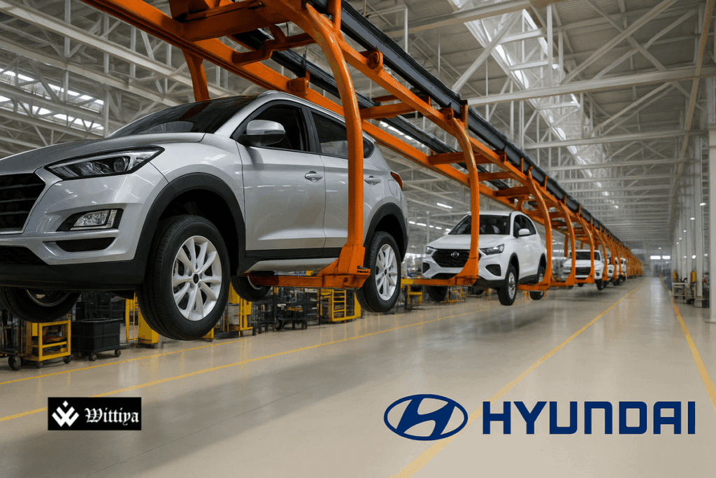 Hyundai financial report showing profit decline and revenue growth in Q4