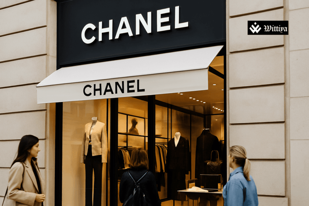 Empty Chanel boutique reflecting luxury market slowdown