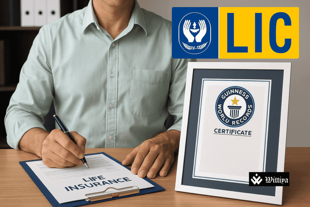 Infographic illustrating LIC's global rankings: 4th largest insurer by reserves and 3rd strongest insurance brand in 2025