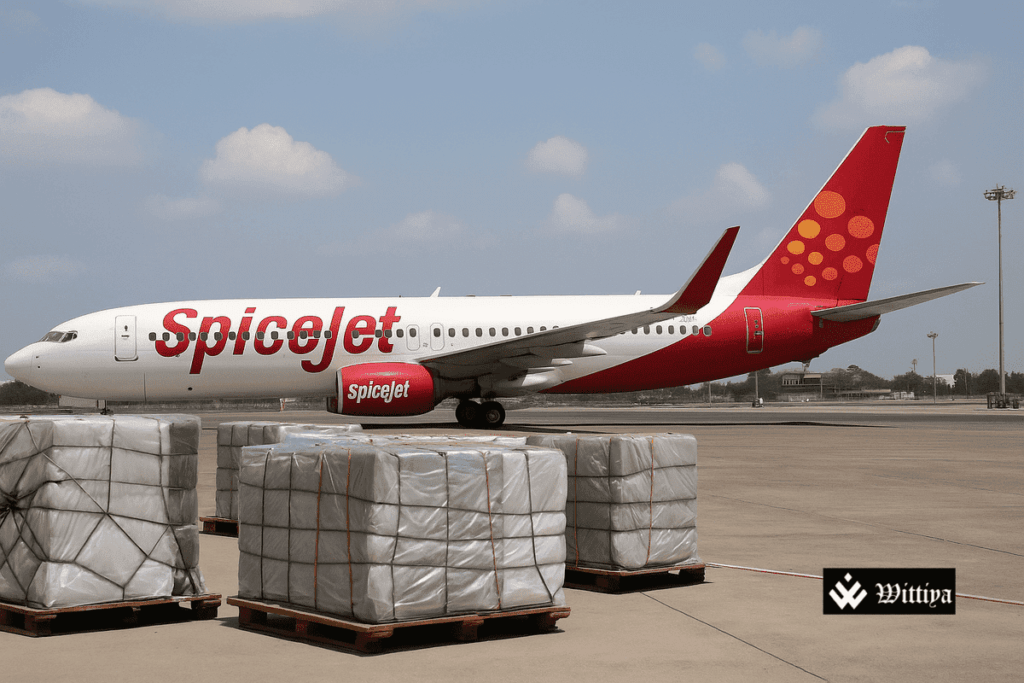 SpiceJet aircraft representing the airline's legal victory over ₹1,300 crore lawsuit filed by Kalanithi Maran and KAL Airways