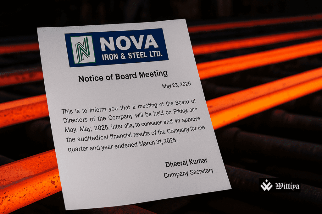 Nova Iron & Steel board meeting scheduled for May 30, 2025, to approve FY25 audited results