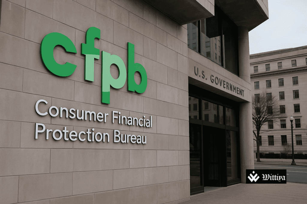 CFPB headquarters in Washington D.C. as the 1033 open banking rule gets repealed, triggering backlash from the FinTech sector