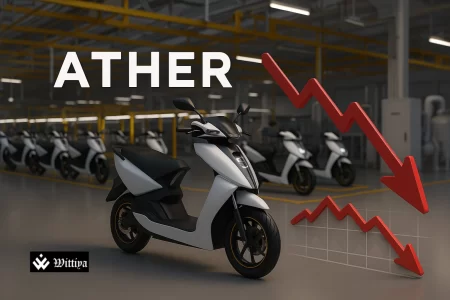 Ather Energy electric scooters charging at a public station in Bengaluru, India.