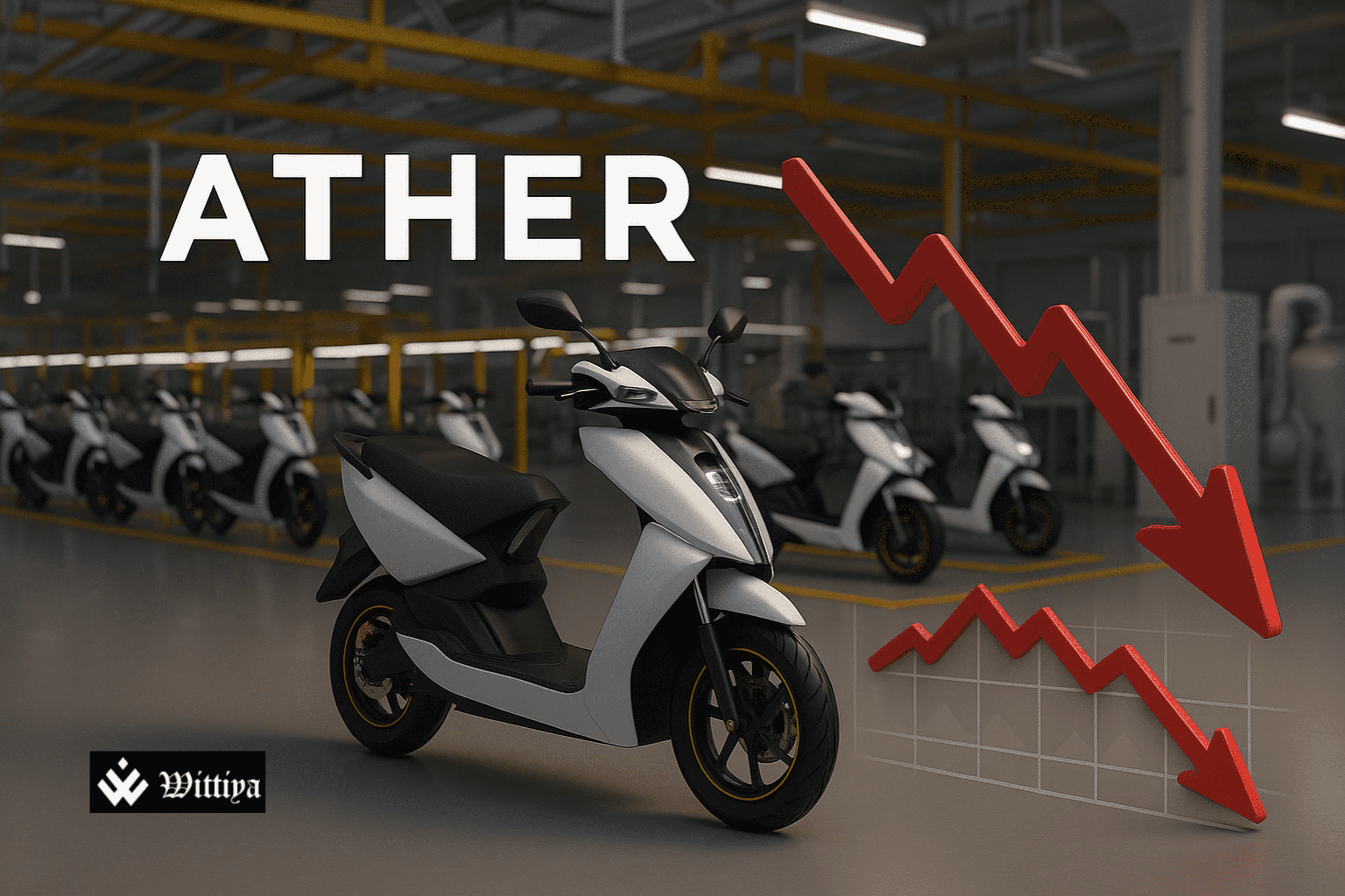 Ather Energy electric scooters charging at a public station in Bengaluru, India.