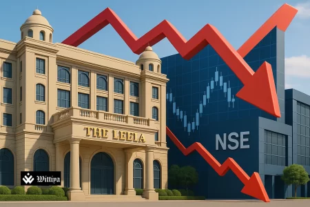 Schloss Bangalore executives ringing the bell at the Bombay Stock Exchange during the company's IPO listing ceremony.