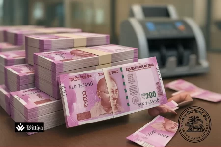 ₹2000 Indian currency note featuring Mahatma Gandhi's portrait and Mangalyaan motif