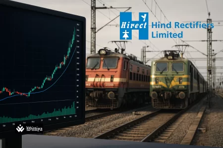 Indian railway stock chart showing significant upward trend due to strategic investments and government initiatives.