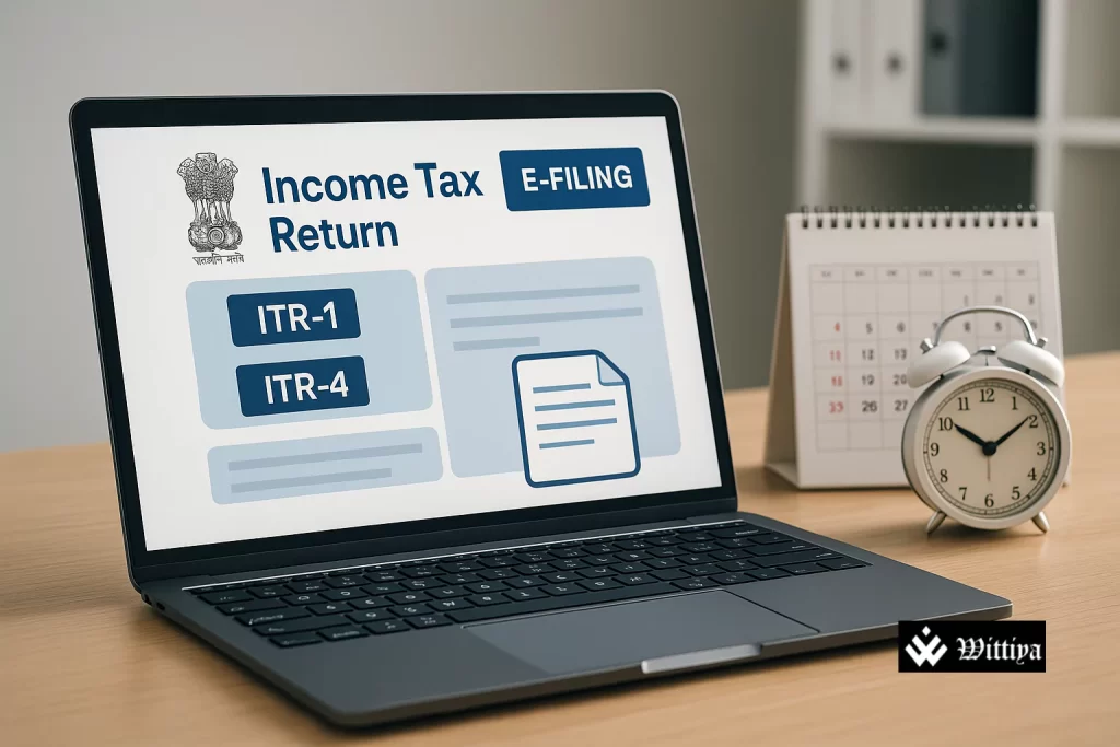 Online ITR-1 and ITR-4 filing starts in India with new deadline