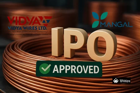 Stock market screen displaying two newly listed manufacturing company IPOs in Indi