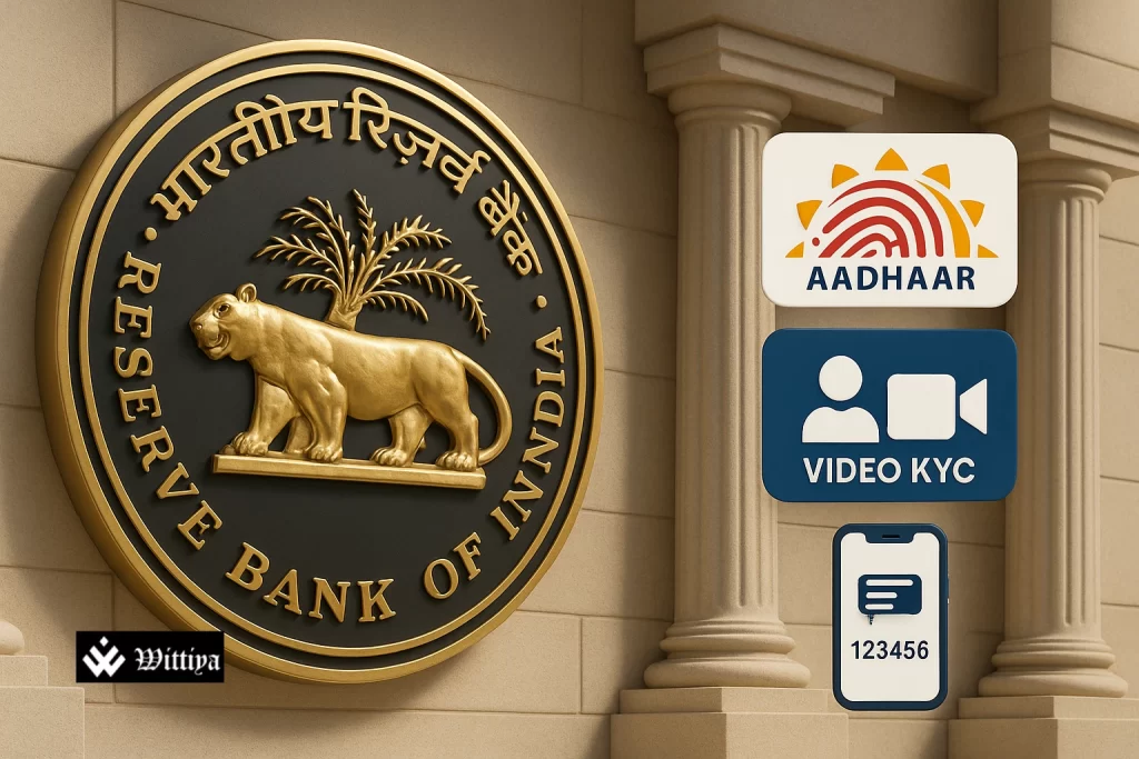 Bank representative and customer completing video KYC verification in India