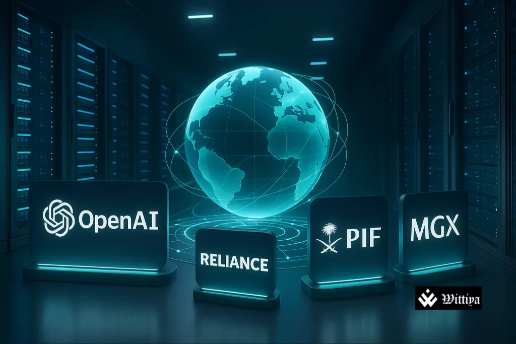 Sam Altman presenting OpenAI’s Stargate infrastructure project to global investors