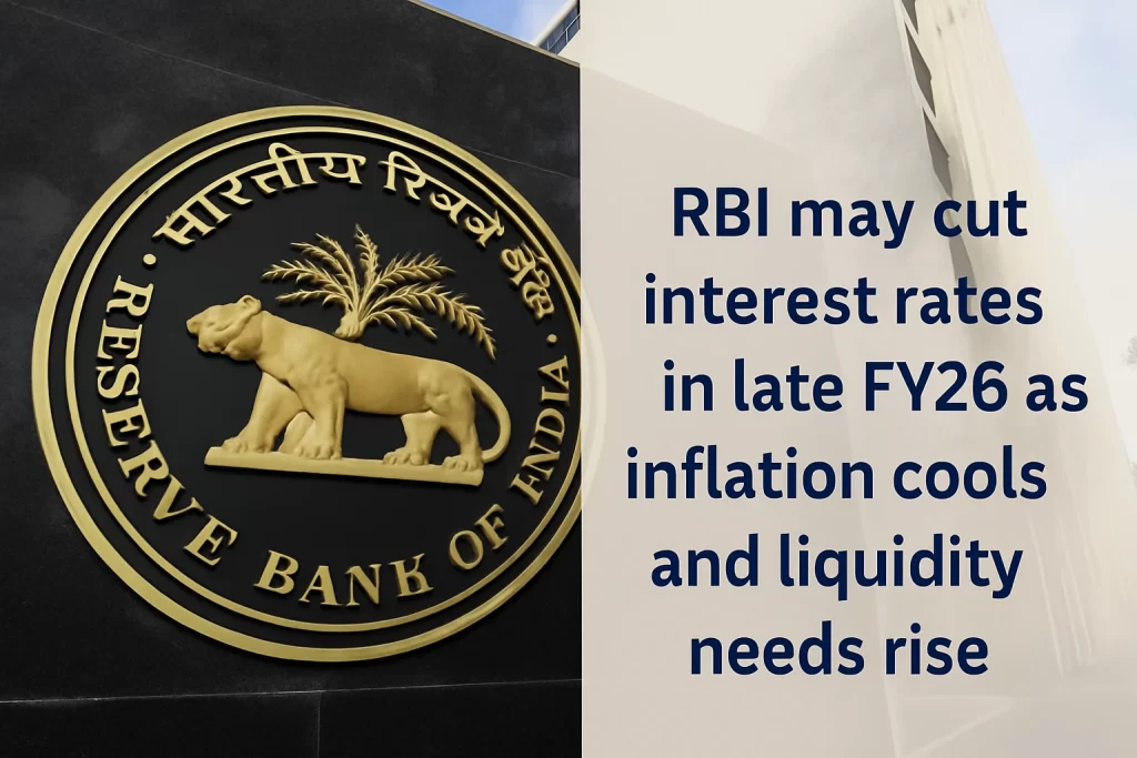 Consumer price index chart trending down with central bank rate symbol indicating potential FY26 relief