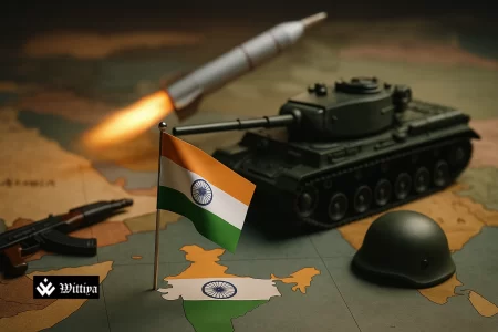 India’s stock market with tension visuals representing the Iran–Israel conflict’s economic impact